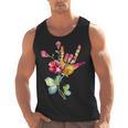 Flower American Sign Language ASL Teacher Teaching Deaf Men Tank Top, trending gift Flower American Sign Language ASL Teacher Teaching Deaf Men Tank Top, trending gift