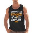 Fun Halloween Sayings Quotes Exhausted Teacher Is My Costume -Adults Short Sleeve Halloween Teacher T-Shirt Small Men Tank Top, trending gift