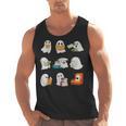 Ghost Reading Teacher Halloween Librarian Book Lover School Men Tank Top, trending gift