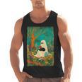 Groovy Ghost Reading Book Cat Halloween Ghost Teacher Men Tank Top, Groovy Teacher Gifts, trending gift