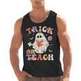 Groovy Halloween Trick Or Teach Retro Floral Ghost Teacher Men Tank Top, Groovy Teacher Gifts, trending gift Groovy Halloween Trick Or Teach Retro Floral Ghost Teacher Men Tank Top, Groovy Teacher Gifts, trending gift