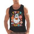 Groovy Halloween Trick Or Teach Retro Floral Ghost Teacher For Men Women Kids Men Tank Top, Groovy Teacher Gifts, trending gift Groovy Halloween Trick Or Teach Retro Floral Ghost Teacher For Men Women Kids Men Tank Top, Groovy Teacher Gifts, trending gift