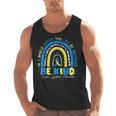 Be Kind Rainbow Down Syndrome Awareness Teacher Blue Yellow Men Tank Top, trending gift Be Kind Rainbow Down Syndrome Awareness Teacher Blue Yellow Men Tank Top, trending gift