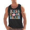 Kiss Your Brain Teacher Inspire Educate Groovy Retro Vintage Men Tank Top, Groovy Teacher Gifts, trending gift