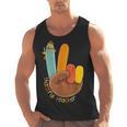 One Thankful Teacher Thanksgiving Turkey Peace Hand Sign Men Tank Top, trending gift