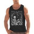 Read In Peace Skeleton Reading Teacher Spooky Halloween Men Tank Top, trending gift
