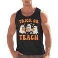 Teacher Halloween Trick Or Teach Retro Groovy Floral Ghost Men Tank Top, Groovy Teacher Gifts, trending gift Teacher Halloween Trick Or Teach Retro Groovy Floral Ghost Men Tank Top, Groovy Teacher Gifts, trending gift