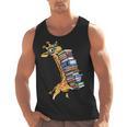 Teacher Shirt Giraffe Holding Books Bookworm Librarian Men Tank Top, trending gift