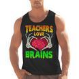 Teacher Teachers Love Brains Skeleton Hand Heart Halloween Men Tank Top, trending gift