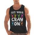 Teacher's Get Your Cray On Dabbing Crayons Men Tank Top, trending gift