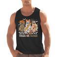 Trick Or Teach Groovy Teacher Halloween Floral Ghost Men Tank Top, Groovy Teacher Gifts, trending gift