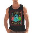 Trick Or Teach Neon Ghost Flower Teacher Spooky Halloween Men Tank Top, trending gift