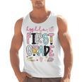 Hello First Grade Teacher Coquette Pencil Bow Back To School Men Tank Top, First Grade Teacher Gifts, trending gift Hello First Grade Teacher Coquette Pencil Bow Back To School Men Tank Top, First Grade Teacher Gifts, trending gift