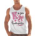K Is For Kindergarten Teacher Coquette Bow Back To School Men Tank Top, trending gift K Is For Kindergarten Teacher Coquette Bow Back To School Men Tank Top, trending gift