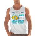 Librarian Teacher Dive Into A Good Book Reading Premium Tri-Blend Men Tank Top, trending gift