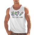 Peace Love Learn Tie Dye Teacher Kids 100th Days Of School Men Tank Top, trending gift