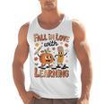 Retro Fall In Love With Learning Autumn Pumpkin Teacher Kids Men Tank Top, trending gift