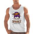Spooky Paraprofessional Life Halloween Messy Bun Teacher For Men Women Men Tank Top, trending gift