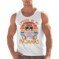 I Teach In My Pajamas Teacher Sunset Bear Retro Men Tank Top, trending gift