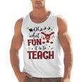 Teachers Oh What Fun It Is To Teach Cute Red Plaid Reindeer Men Tank Top, trending gift Teachers Oh What Fun It Is To Teach Cute Red Plaid Reindeer Men Tank Top, trending gift