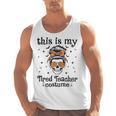 This Is My Tired Teacher Costume Skull Halloween Messy Bun Men Tank Top, trending gift This Is My Tired Teacher Costume Skull Halloween Messy Bun Men Tank Top, trending gift