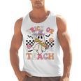 Trick Or Teach Groovy Teacher Halloween Retro Floral Ghost Men Tank Top, Groovy Teacher Gifts, trending gift Trick Or Teach Groovy Teacher Halloween Retro Floral Ghost Men Tank Top, Groovy Teacher Gifts, trending gift