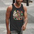 Book Tree All Is Calm Said No Teacher Ever Christmas Men Tank Top, funny gift