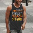 My Broom Broke So Now I Teach 5th Grade Halloween Teacher Men Tank Top, funny gift
