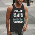 Chillin' With My Preschool Snowmies Teacher Christmas Men Women Kids Men Tank Top, funny gift