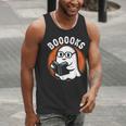 Cute Ghost Book Reading Books Lover Retro Halloween Teacher Men Tank Top, funny gift