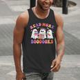 Cute Ghost Read More Books Lover Teacher Halloween Costume Men Tank Top, funny gift