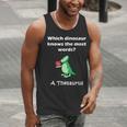Dinosaur Thesaurus Grammar Joke Teacher Men Tank Top, funny gift