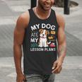 My Dog Ate My Lesson Plan Teacher Back To School Men Tank Top, funny gift