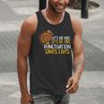 Lets Eat Kids Punctuation Turkey Thanksgiving Teacher Men Tank Top, funny gift