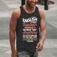 English Teacher Men Tank Top, English Teacher Tank Tops, funny gift