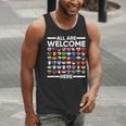 ESL Teacher All Are Welcome Here For Worlds Virtual Teachers Men Tank Top, Esl Teacher Tank Tops, funny gift ESL Teacher All Are Welcome Here For Worlds Virtual Teachers Men Tank Top, Esl Teacher Tank Tops, funny gift
