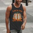 Fall In Love With Reading Pumpkin Autumn Librarians Teacher Men Tank Top, funny gift
