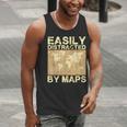 Geography Teacher Easily Distracted By Maps Men Tank Top, funny gift