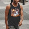 Ghost Book Reading Halloween Books Lover Teacher Men Tank Top, funny gift
