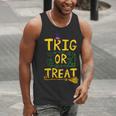 Halloween Math Teacher Trig Or Treat Student School College Men Tank Top, funny gift