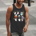 Halloween Music Teacher Ghost Playing Musical Instruments Men Tank Top, funny gift