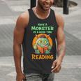 Halloween Teacher Librarian Monster Reading Books Men Women Kids Men Tank Top, funny gift