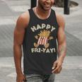 Happy Fri Yay Retro French Fries Friday Lovers Fun Teacher Men Tank Top, funny gift Happy Fri Yay Retro French Fries Friday Lovers Fun Teacher Men Tank Top, funny gift