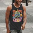 Helping Little Minds Grow Teacher First Day Back To School Men Tank Top, funny gift Helping Little Minds Grow Teacher First Day Back To School Men Tank Top, funny gift