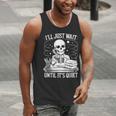 I'Ll Wait Until It's Quiet Tshirt Skeleton Teacher Halloween Men Tank Top, funny gift
