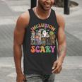 Inclusion Isnt Scary Halloween Skeleton Ghost Sped Teacher Men Tank Top, funny gift