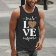 Love Leopard Print Teacher Cheetah School Inspire Teach Men Tank Top, funny gift