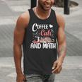 I Love Math Cats And Coffee Heart Mathematics Teacher Men Tank Top, funny gift