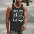 I Love Maths And Dogs Puppy Dog Lover Teacher Student Men Tank Top, funny gift