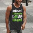 Music Teachers Love Brains Cute Teaching Halloween Men Tank Top, funny gift